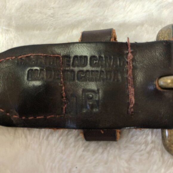 Brown Leather & Cord Braided Belt Unisex - Picture 5 of 7